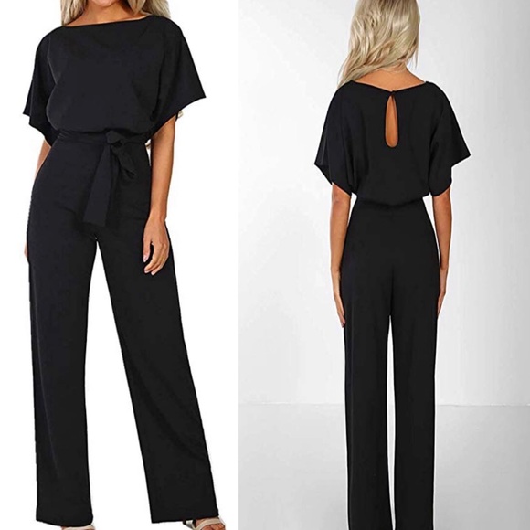 black spandex jumpsuit